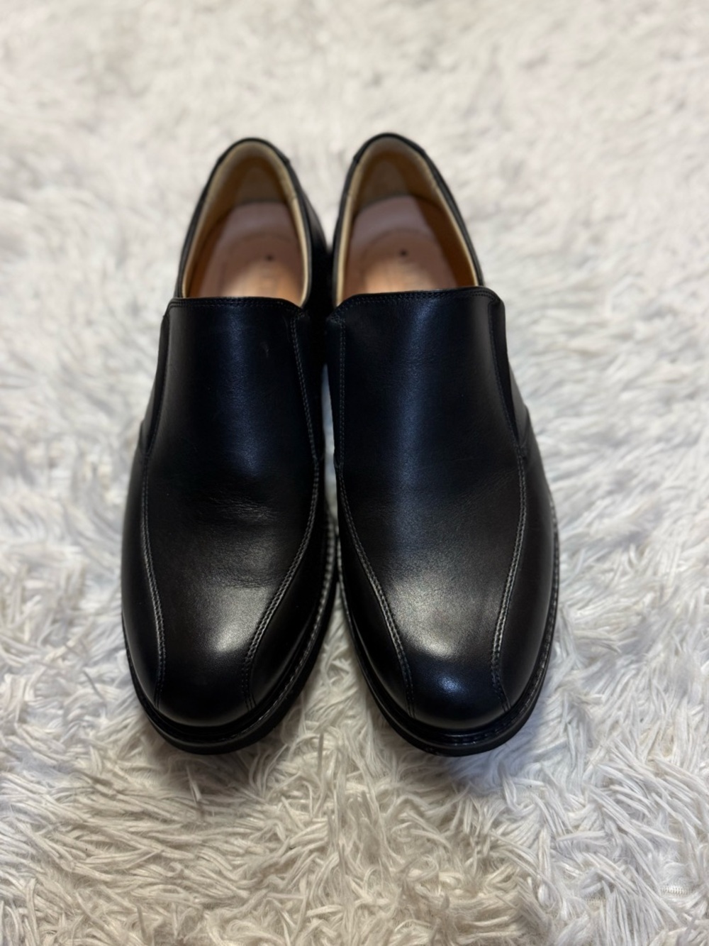 Samuel Hubbard Mens On-Time Traveler Slip-On Black Leather Shoes